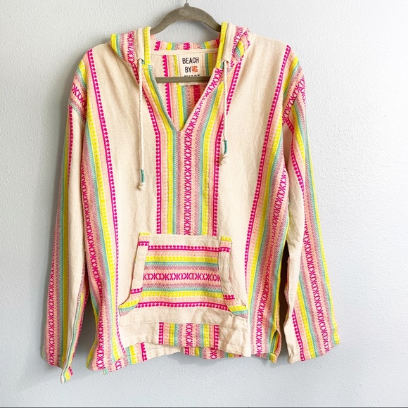 Beach By Exist Other - Beach by Exist Baja Striped Pullover Hoodie Boho
